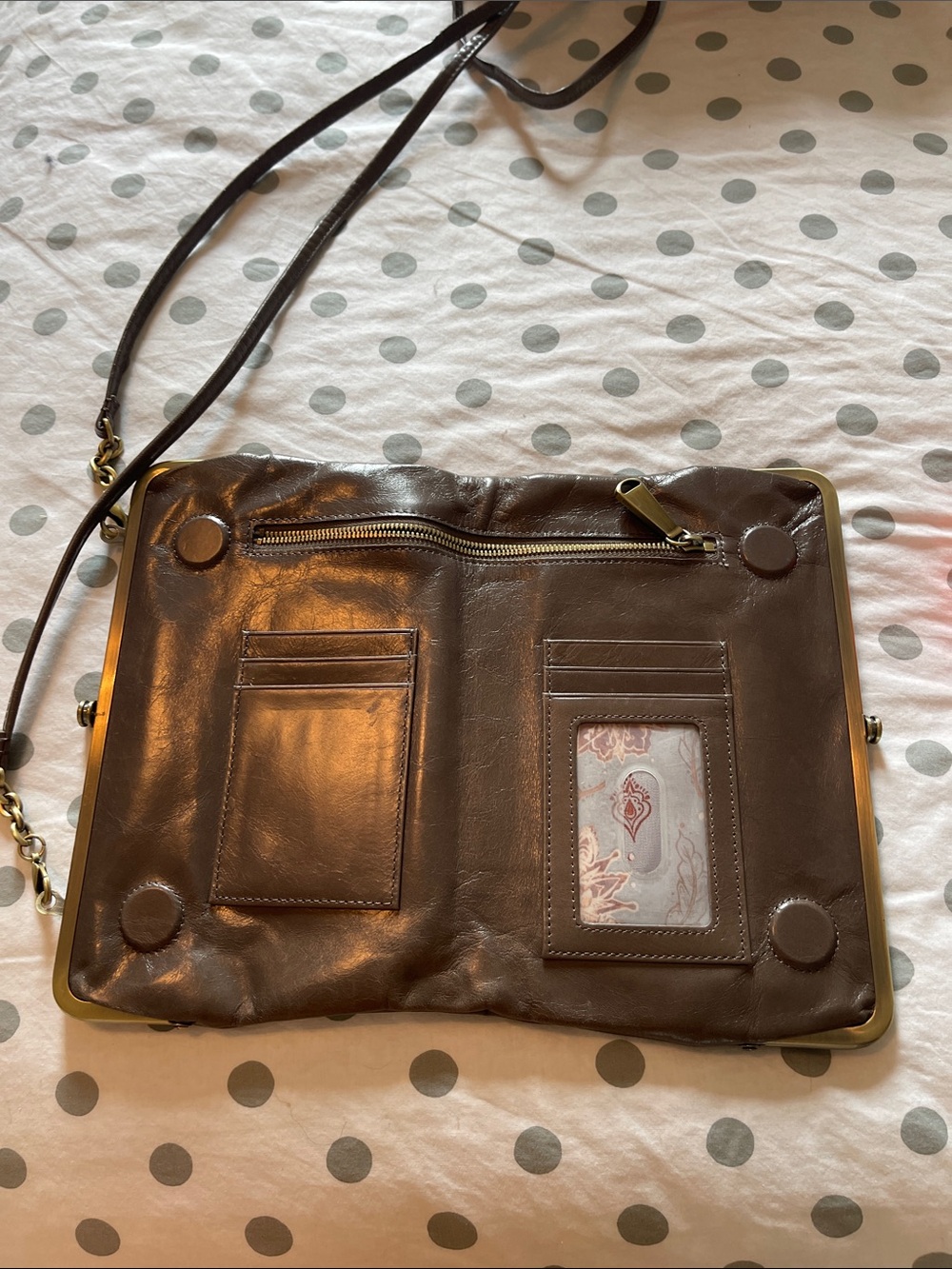 Brown Leather Crossbody Wallet Bag - Versatile Women's Shoulder Bag